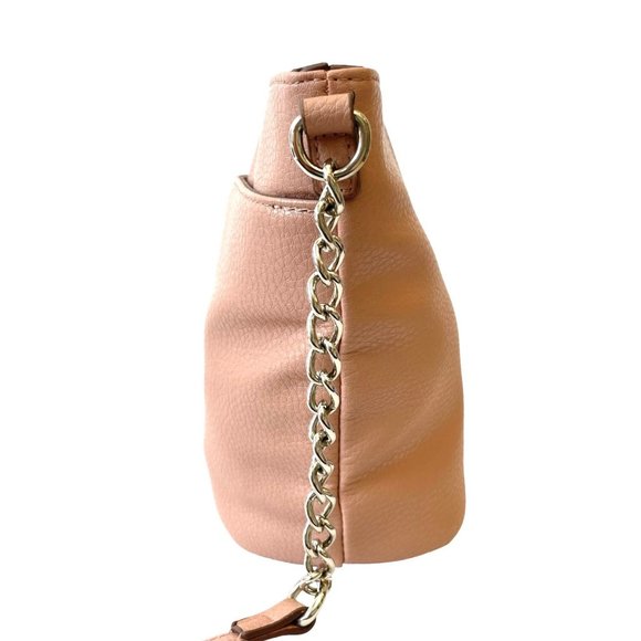 CLASSY Anne Klein Salmon/Pink Crossbody/ Shoulder Bucket Bag Adjustable Strap - Picture 4 of 16